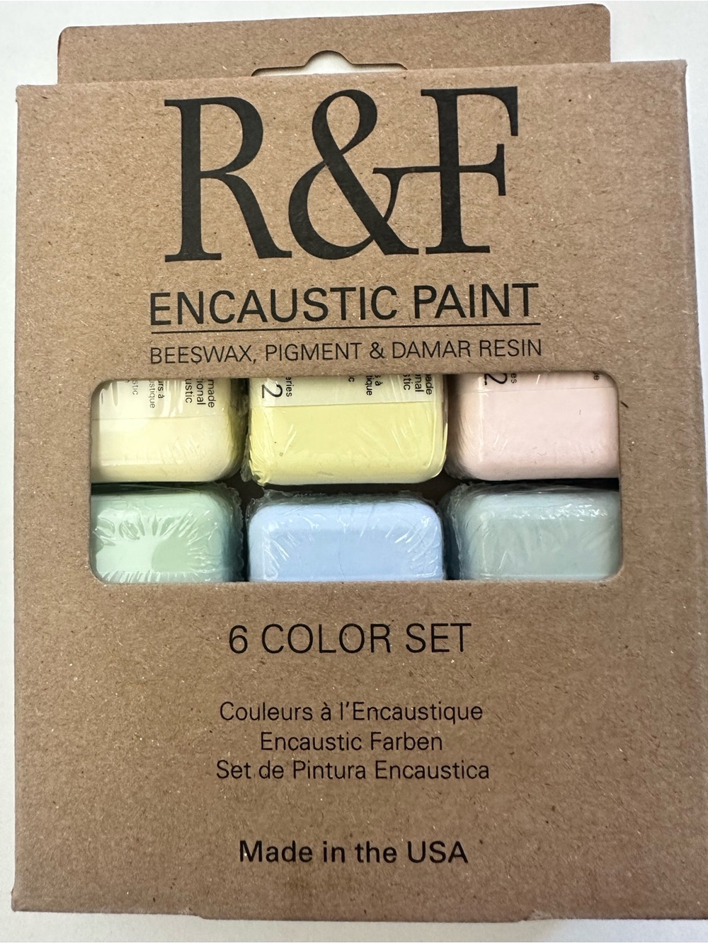 Encaustic Paint 6-Color Pastel Set - Soft Pastel Shades